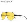 Lunettes de Soleil Homme KINGSEVEN – Polarisées, Monture Aluminium Rectangle, Protection UV400
