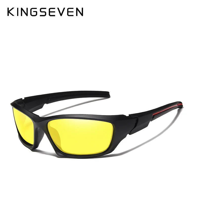 Lunettes de soleil sport Homme KINGSEVEN – Polarisées, Type masque, Protection UV400