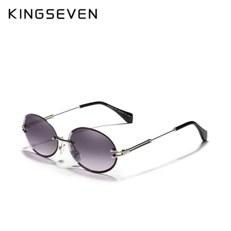 Lunettes de Soleil Femme KINGSEVEN – Polarisées, Design Ovale, Monture Légère, Verres Dégradés UV400