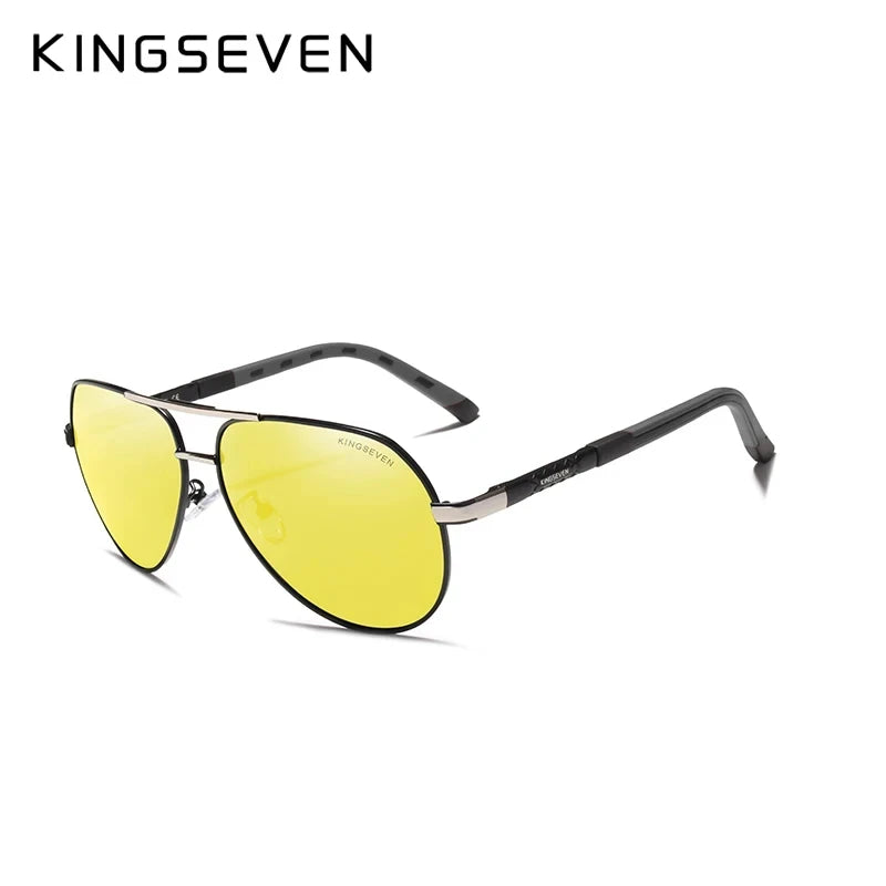 Lunettes de Soleil KINGSEVEN – Style Aviateur,Polarisées, Monture Aluminium, Verres Photochromiques UV400