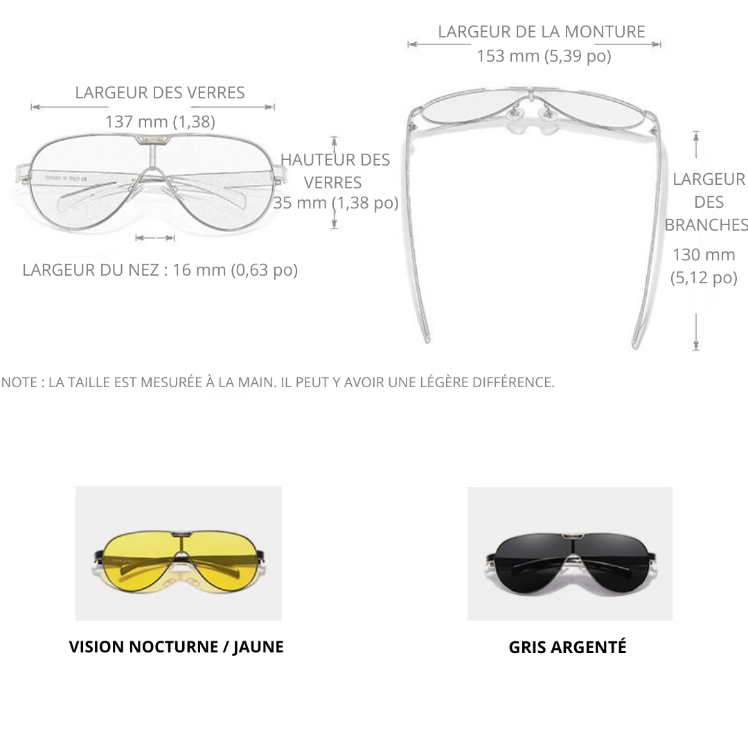 Lunettes de Soleil Homme KINGSEVEN – Polarisées, Monture Aluminium Rectangle, Protection UV400